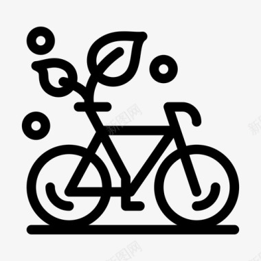 自行车生态环保图标图标