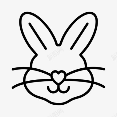 复活节兔子动物复活节装饰图标图标