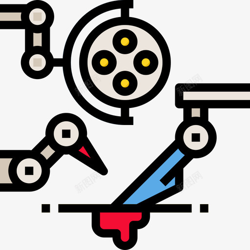 机械臂医疗保健10线性颜色图标svg_新图网 https://ixintu.com 医疗保健10 机械臂 线性颜色