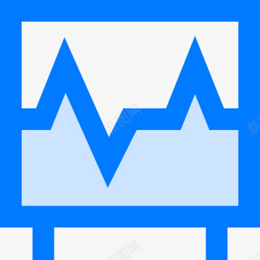 心率医学128蓝色图标图标