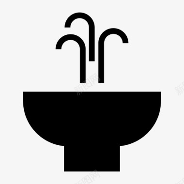 喷泉家具家用图标图标