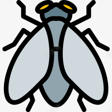 苍蝇动物43线状颜色图标图标