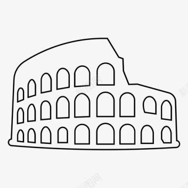 斗兽场建筑著名的意大利图标图标