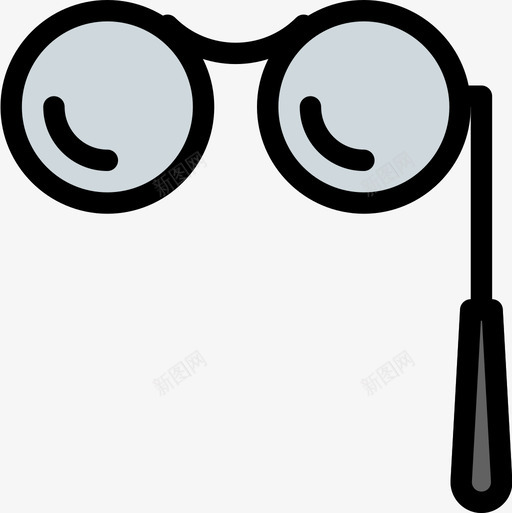 眼镜时尚12线性颜色图标svg_新图网 https://ixintu.com 时尚12 眼镜 线性颜色