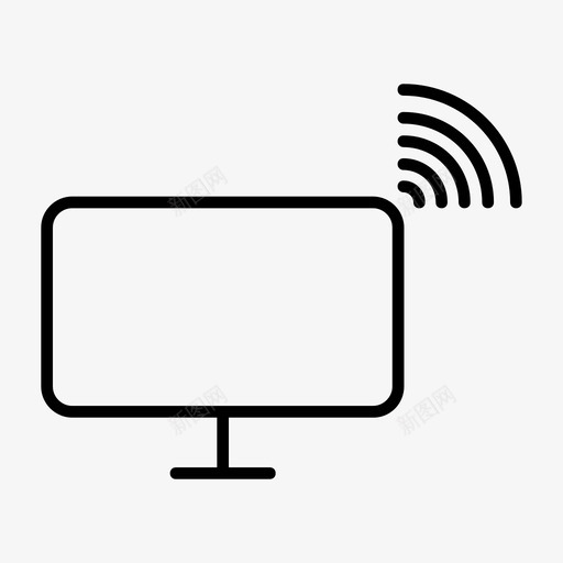 计算机显示器信号图标svg_新图网 https://ixintu.com 信号 手表 显示器 用户界面 电视 计算机