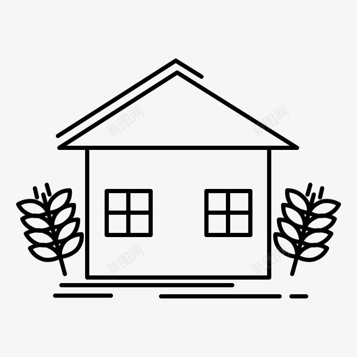 农家乐农业生态图标svg_新图网 https://ixintu.com 农业 农家乐 城市 环境 生态