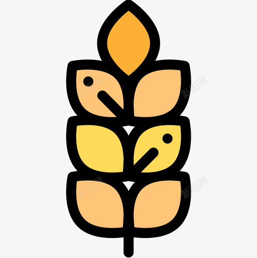 小麦纯素食品原色图标svg_新图网 https://ixintu.com 原色 小麦 纯素食品