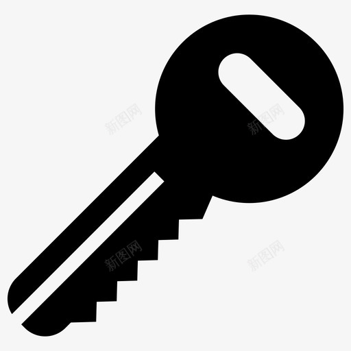 钥匙接口锁图标svg_新图网 https://ixintu.com 安全 接口 解锁 钥匙 锁