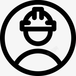 侧面员工工人员工头盔图标高清图片