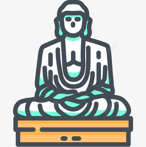 泰国大佛纪念碑18双色图标svg_新图网 https://ixintu.com 双色 泰国大佛 纪念碑18