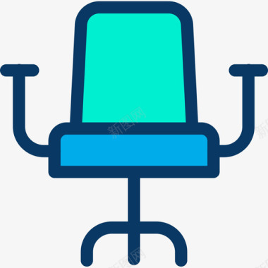 桌椅家具92线性颜色图标图标