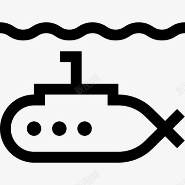 潜艇运输54直线型图标图标
