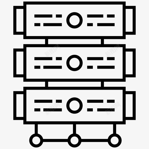 数据服务器数据存储互联网托管图标svg_新图网 https://ixintu.com 互联网托管 互联网服务器 技术设备线图标 数据存储 数据服务器 网络托管