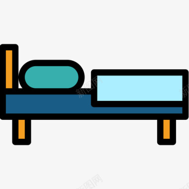 床旅社3线性颜色图标图标