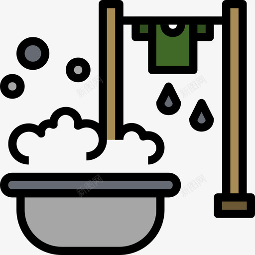 洗衣房清洁35线性颜色图标svg_新图网 https://ixintu.com 洗衣房 清洁35 线性颜色