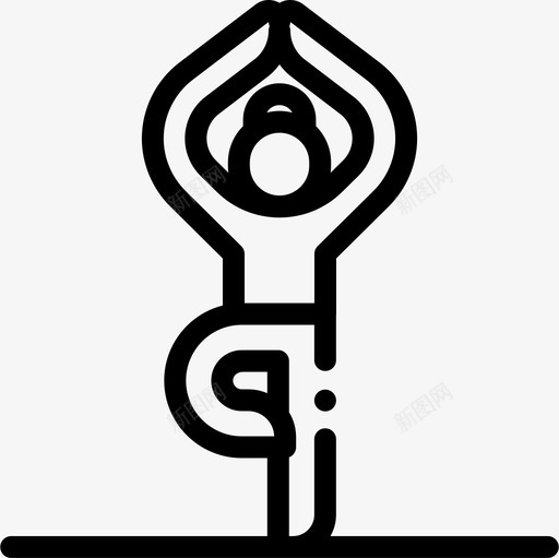 瑜伽瑜伽和正念4线性图标svg_新图网 https://ixintu.com 瑜伽 瑜伽和正念4 线性