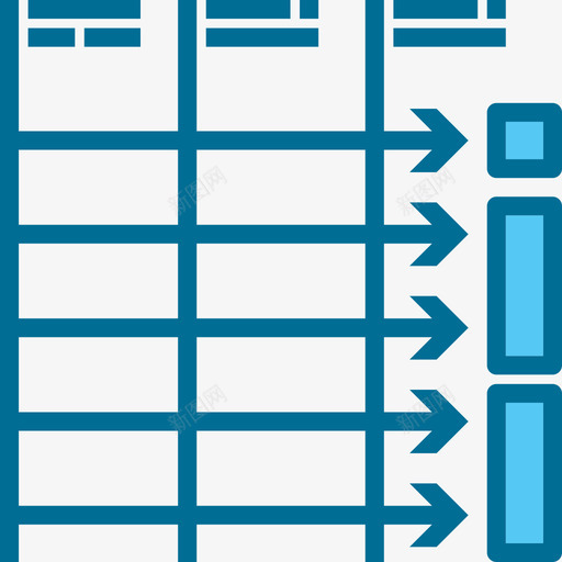 时间轴图表图表9蓝色图标svg_新图网 https://ixintu.com 图表图表9 时间轴 蓝色