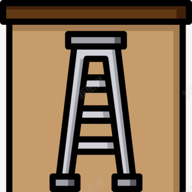 梯子施工工具19线颜色图标图标