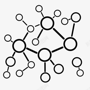 网络数据科学图表图标图标