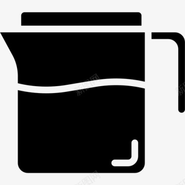 水壶咖啡店75装满图标图标