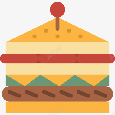 三明治食物94平的图标图标