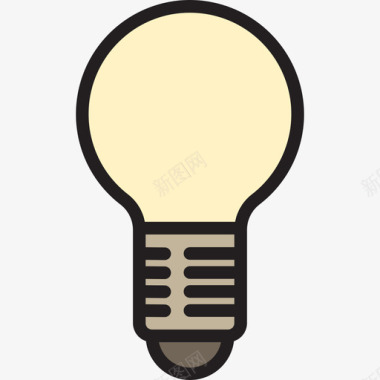 灯泡家用电器8线颜色图标图标