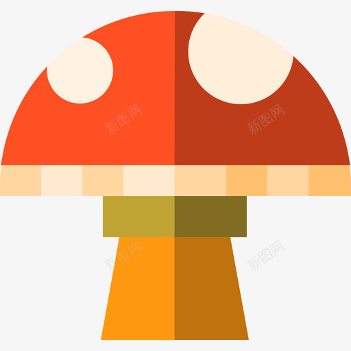 蘑菇秋季自然7扁平图标svg_新图网 https://ixintu.com 扁平 秋季自然7 蘑菇