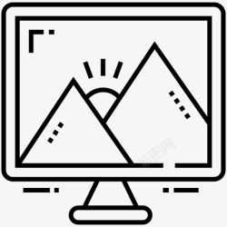 粘贴风景照电脑墙纸风景模糊图标高清图片