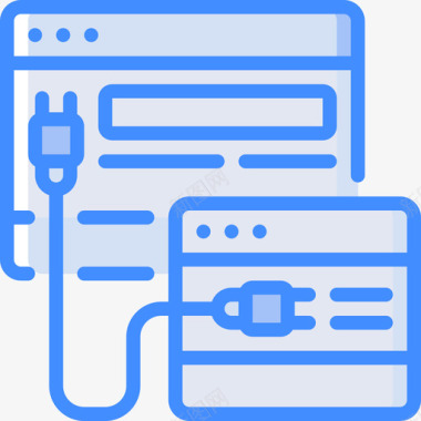 连接搜索引擎优化和网页优化17蓝色图标图标