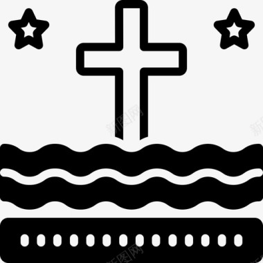 礼拜仪式天主教十字架图标图标