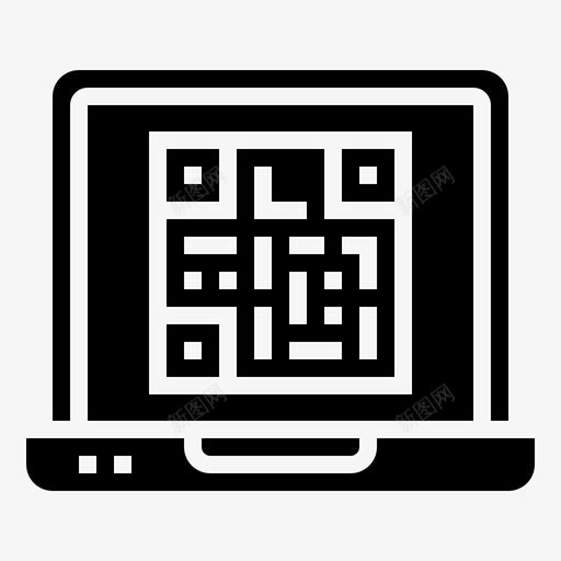 接口计算机数字图标svg_新图网 https://ixintu.com qrcodeglyph 互联网 在线 接口 数字 计算机