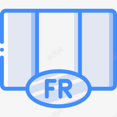 法国国旗11蓝色图标图标