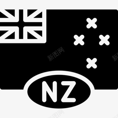 新西兰国旗13填充图标图标