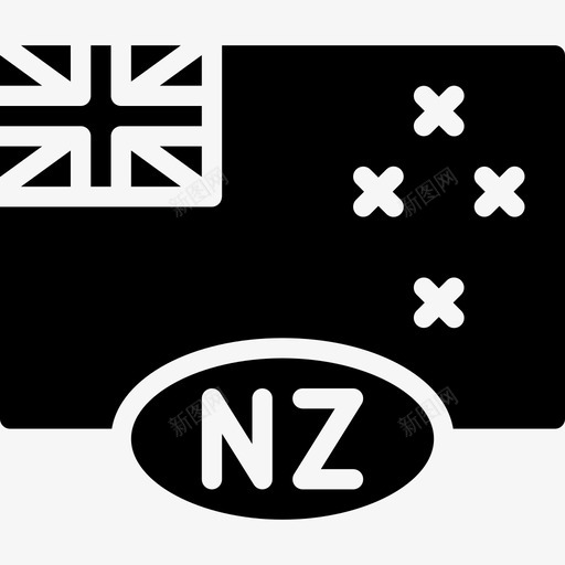 新西兰国旗13填充图标svg_新图网 https://ixintu.com 国旗13 填充 新西兰