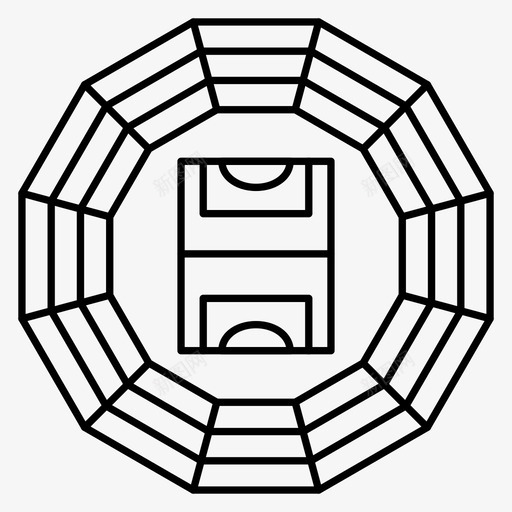 场地游戏运动图标svg_新图网 https://ixintu.com 体育场 场地 游戏 足球世界杯线路细节图标 运动