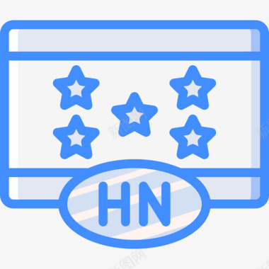 洪都拉斯国旗11蓝色图标图标