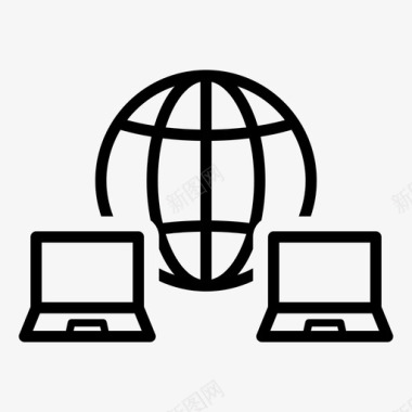 网络通讯电脑图标图标