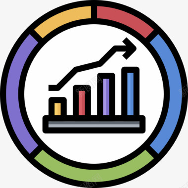 图表业务分析3线颜色图标图标