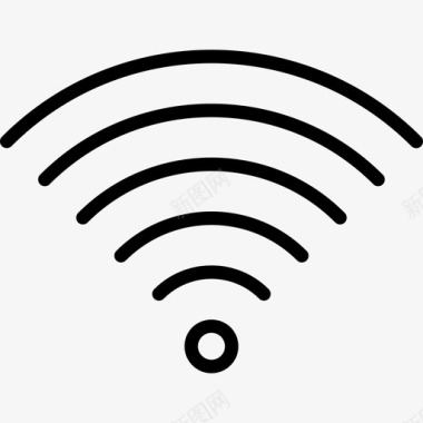 Wifi计算机网络和数据库线性图标图标