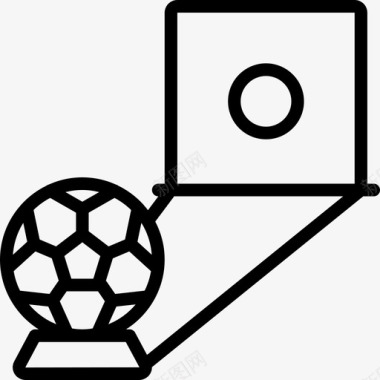 足球主题公园5线性图标图标