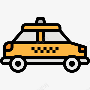 出租车8月交通4号线颜色图标图标
