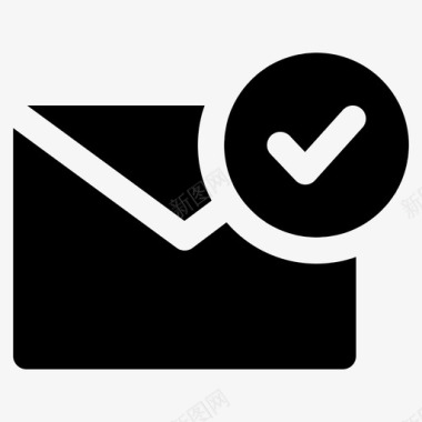 邮件支票复选标记图标图标