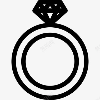 订婚戒指庆典7直线型图标图标