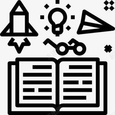 知识电子学习15线性图标图标