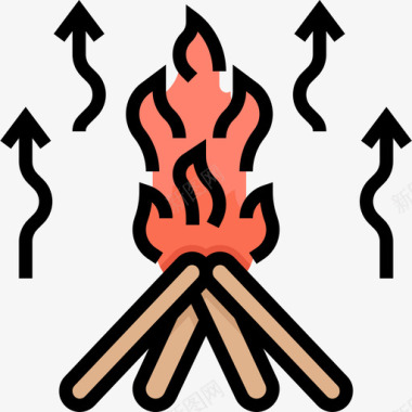 篝火核3线性颜色图标图标