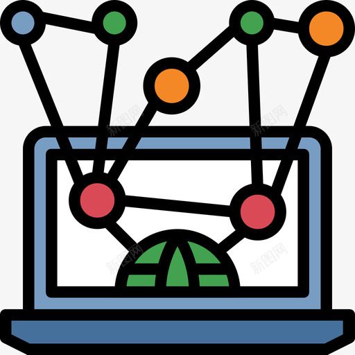 笔记本电脑38学校线性颜色图标svg_新图网 https://ixintu.com 38学校 笔记本电脑 线性颜色