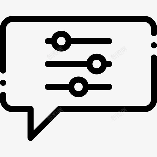 对话框音频和视频6线性图标svg_新图网 https://ixintu.com 对话框 线性 音频和视频6