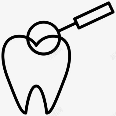 牙科护理牙科检查图标图标