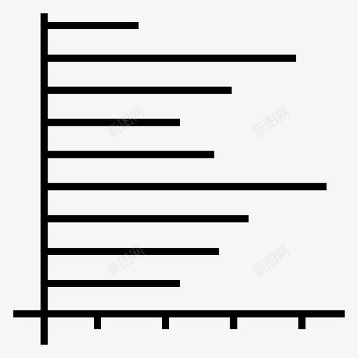 条形图柱状图水平图标svg_新图网 https://ixintu.com 数据分析清晰 条形图 柱状图 水平