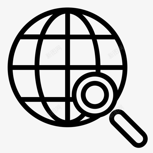 搜索地球全球图标svg_新图网 https://ixintu.com 世界 假日 全球 地图 地球 搜索